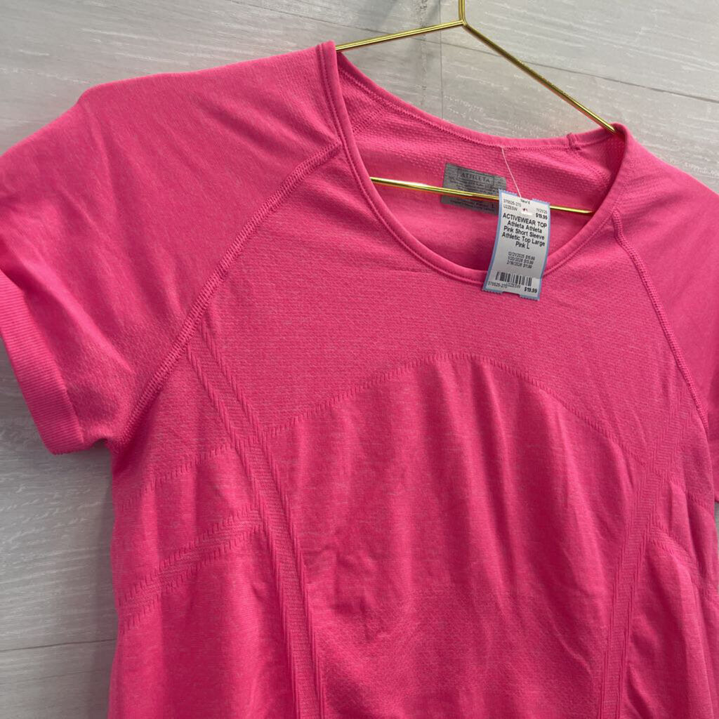 Athleta Pink Short Sleeve Athletic Top Large