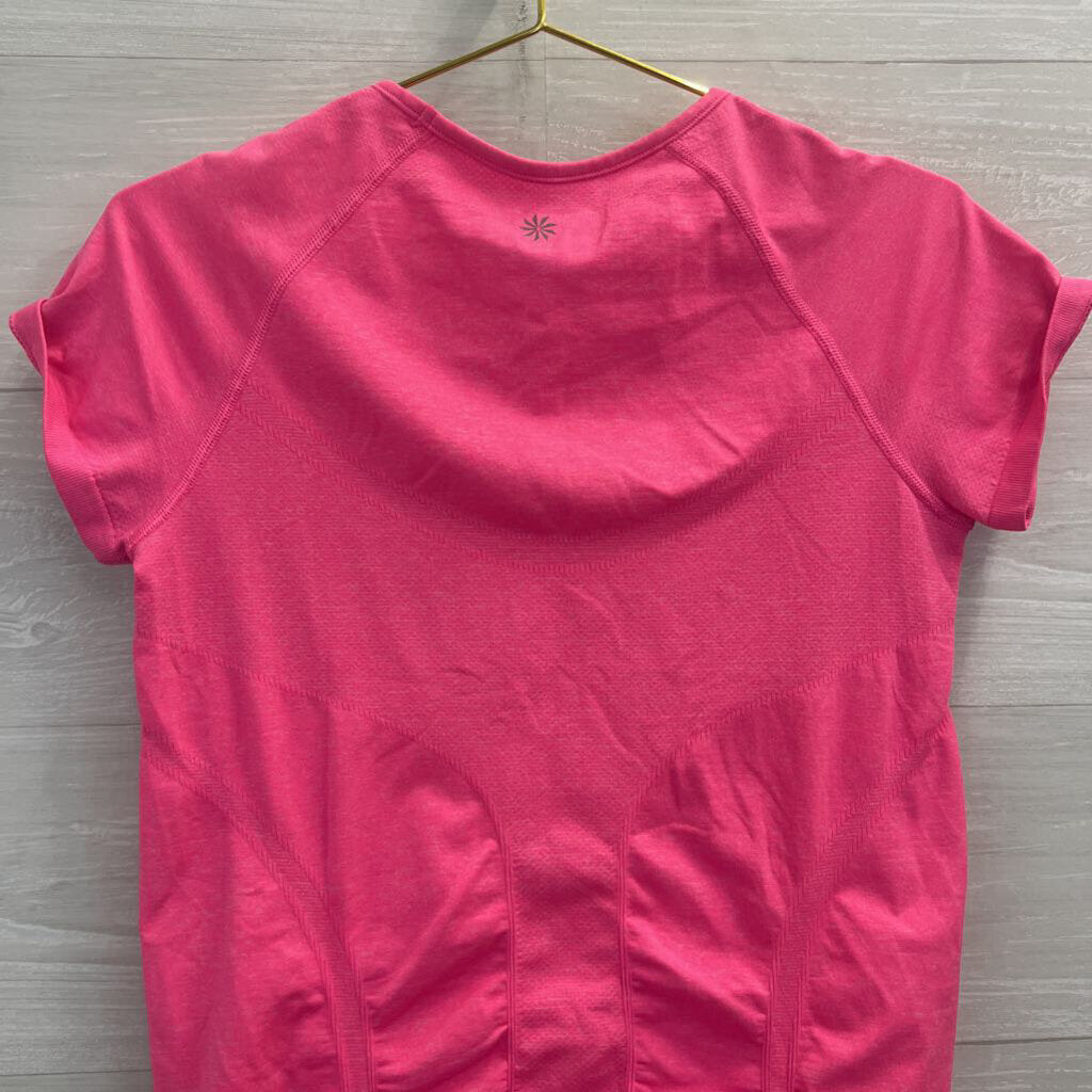 Athleta Pink Short Sleeve Athletic Top Large