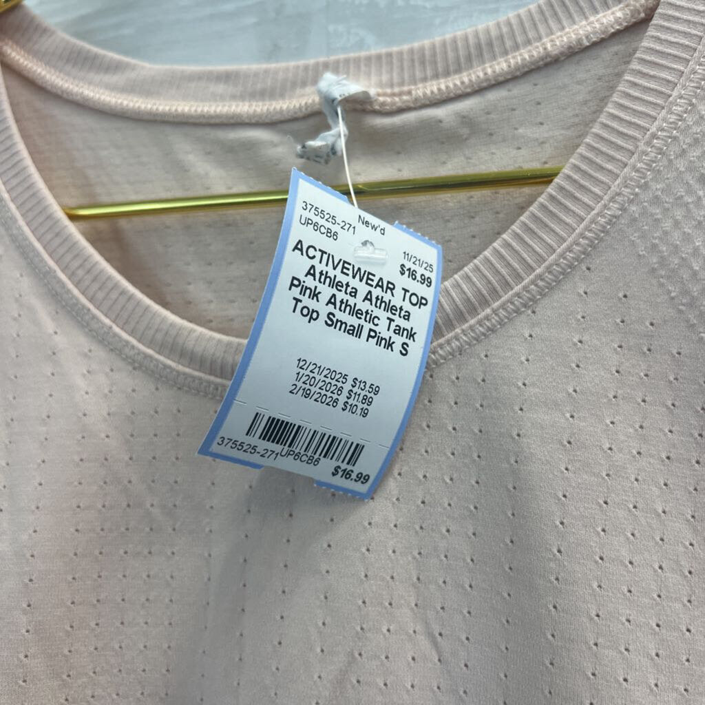 Athleta Pink Athletic Tank Top Small