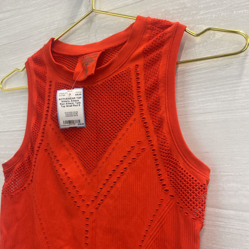 Athleta Red Athletic Tank Top Small