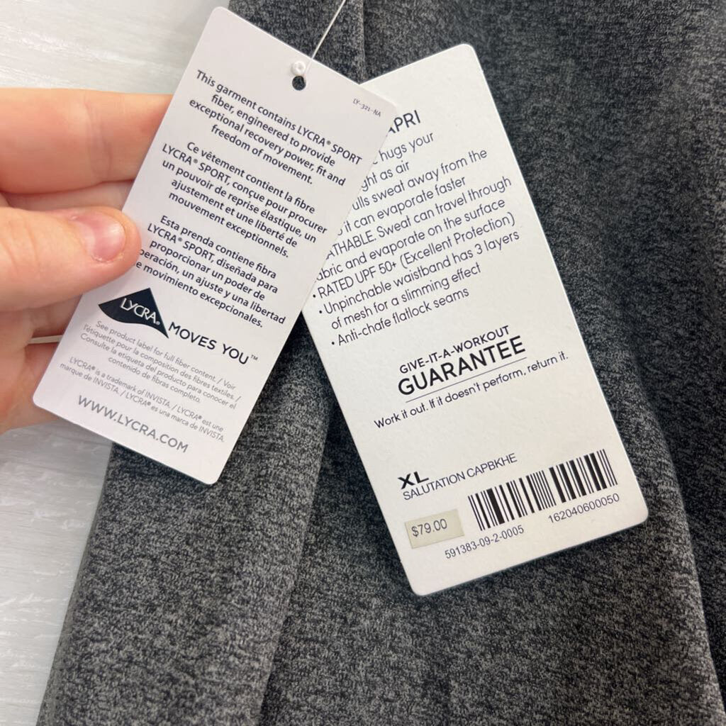 Athleta Grey Cropped Leggings Extra Large