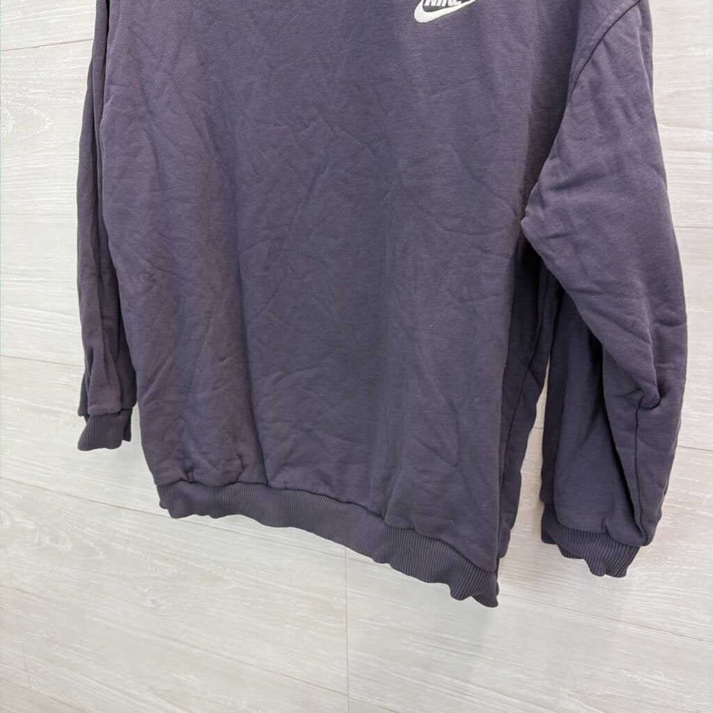 Nike Purple Long Sleeve Cropped Crewneck Pullover Large