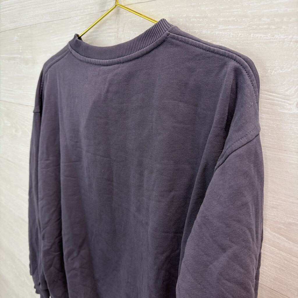 Nike Purple Long Sleeve Cropped Crewneck Pullover Large