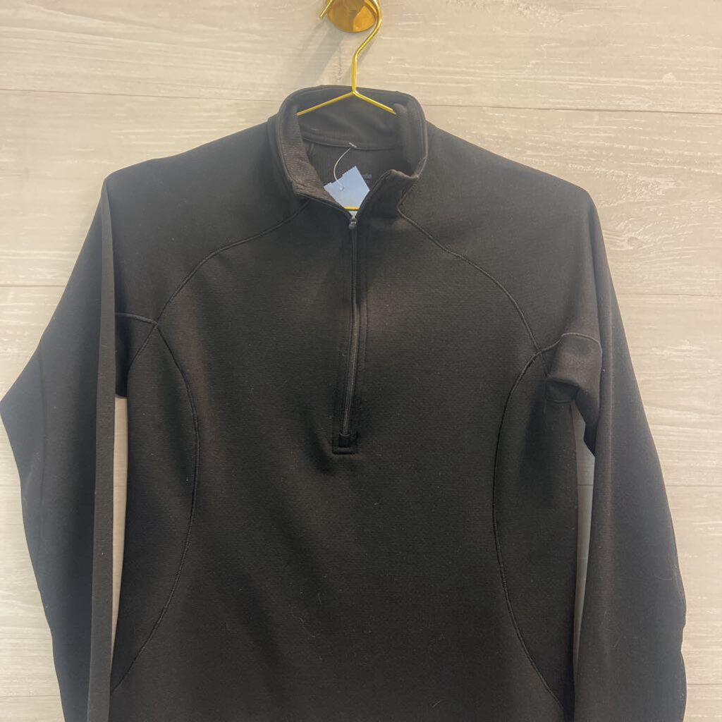 Patagonia Black Quarter Zip Long Sleeve Pullover Top Small