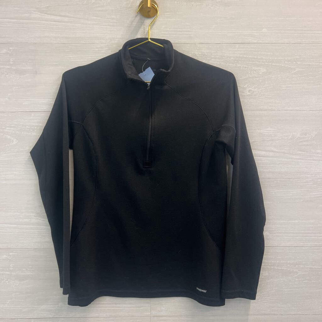 Patagonia Black Quarter Zip Long Sleeve Pullover Top Small