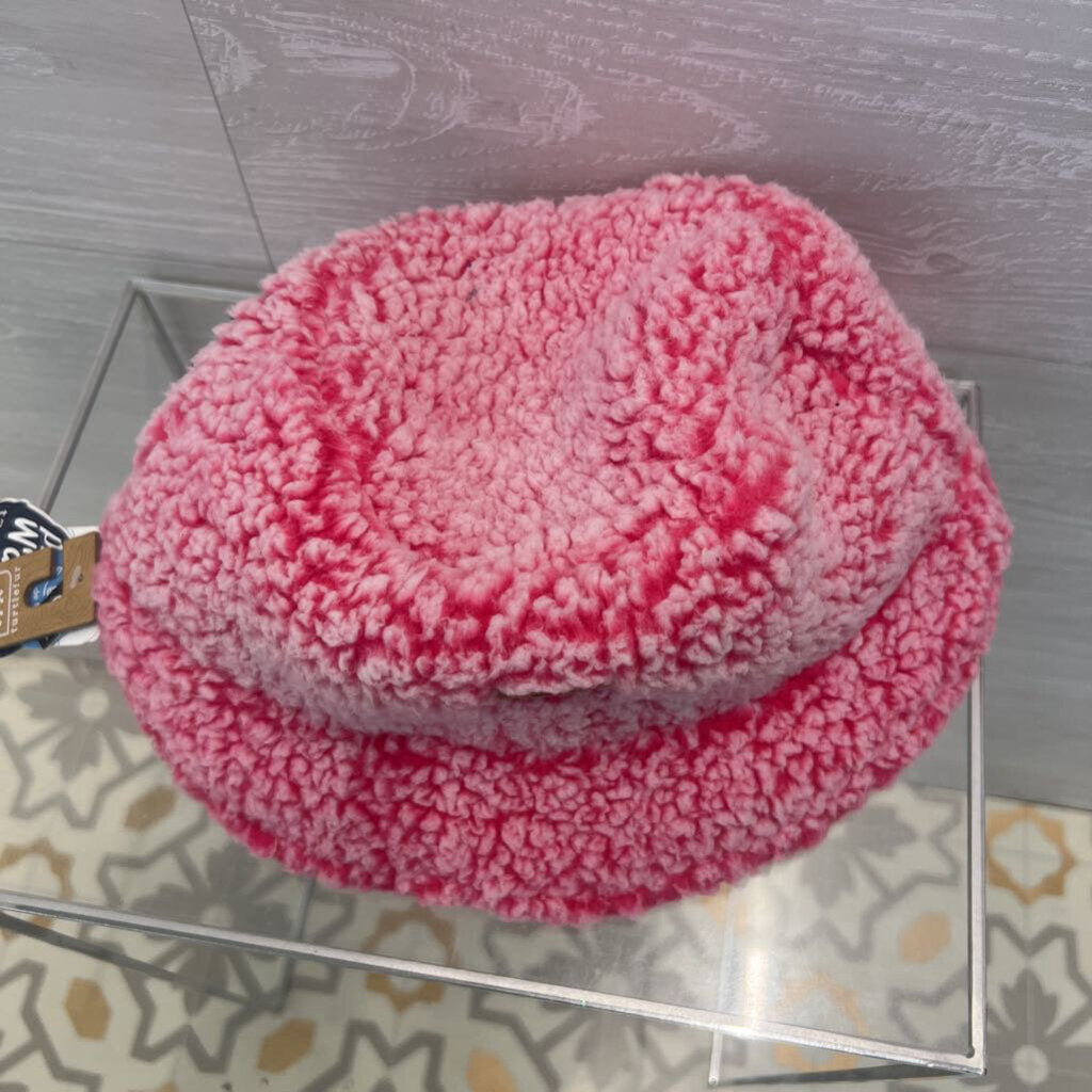 Turtle Fur Pink Fuzzy Fleece Bucket Hat One Size