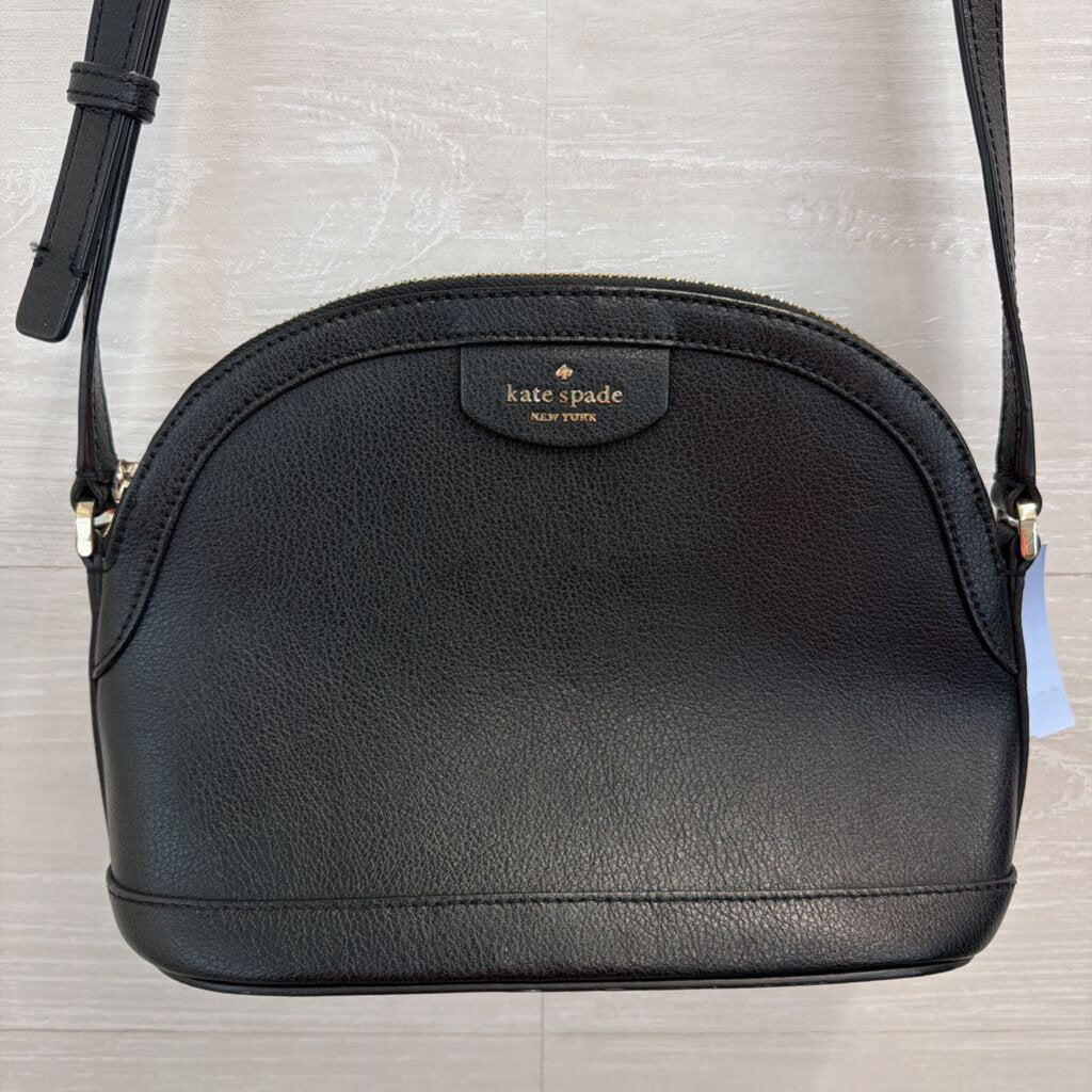 Kate Spade Black Leather Sylvia Dome Crossbody Purse
