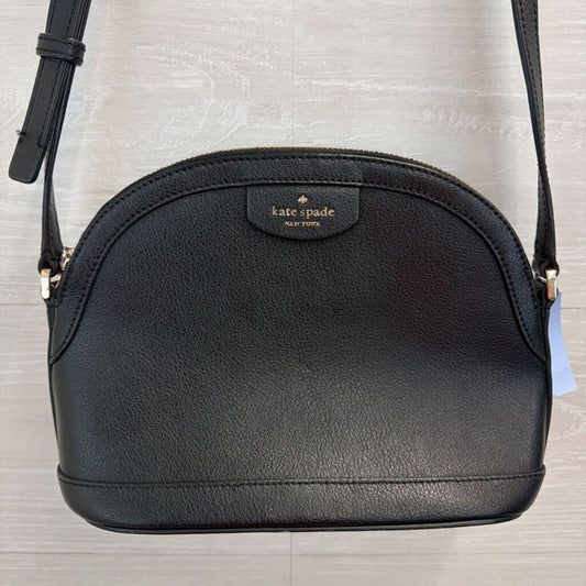 Kate Spade Black Leather Sylvia Dome Crossbody Purse