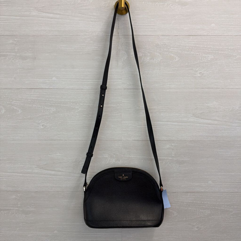 Kate Spade Black Leather Sylvia Dome Crossbody Purse