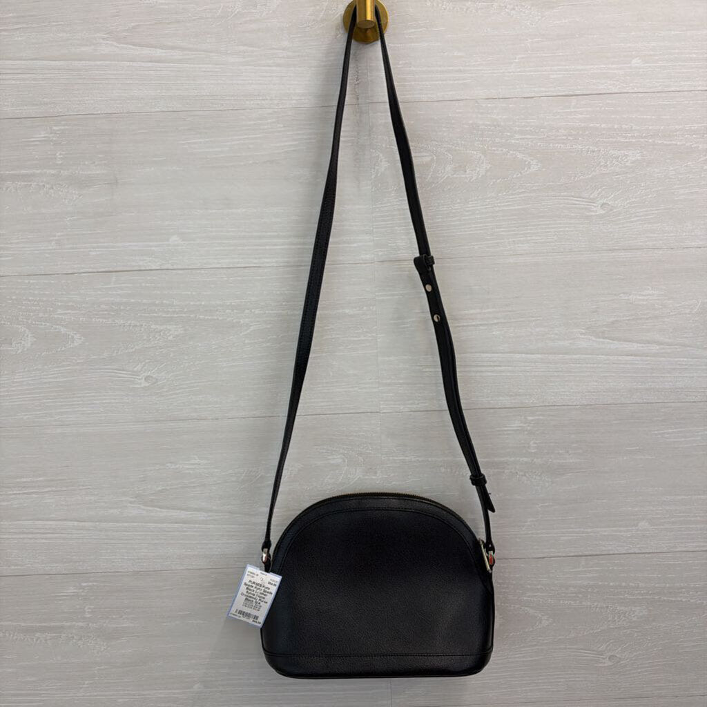 Kate Spade Black Leather Sylvia Dome Crossbody Purse