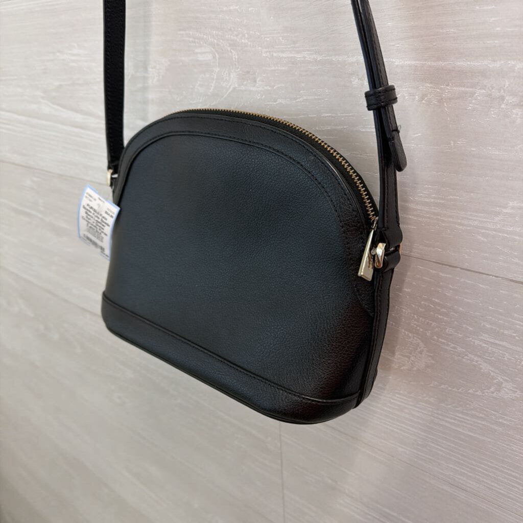Kate Spade Black Leather Sylvia Dome Crossbody Purse