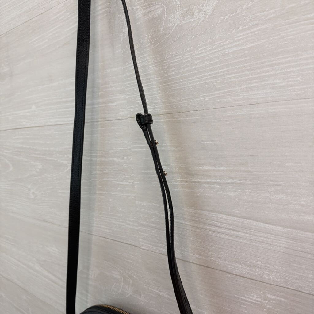 Kate Spade Black Leather Sylvia Dome Crossbody Purse