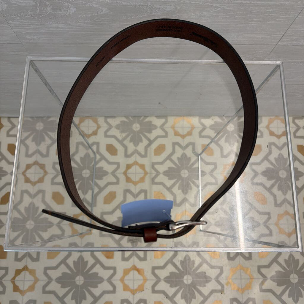 LL Bean Brown Leather Belt Medium