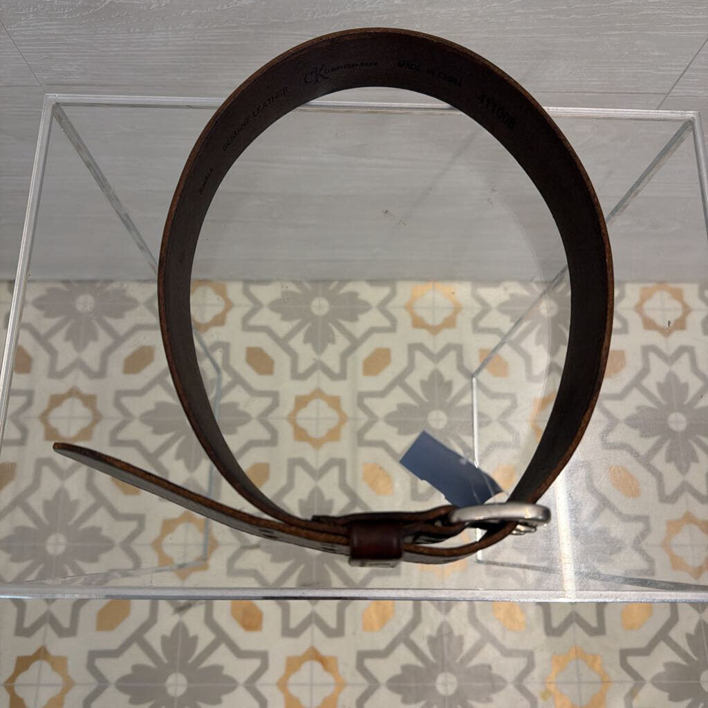 Calvin Klein Brown Leather Belt Small