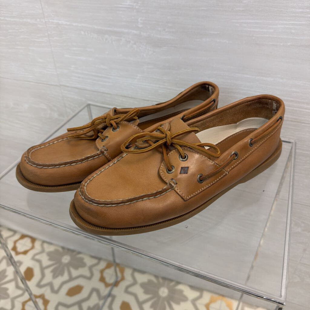Sperry Brown Leather Authentic Original 2 Eye Boat Shoes 11