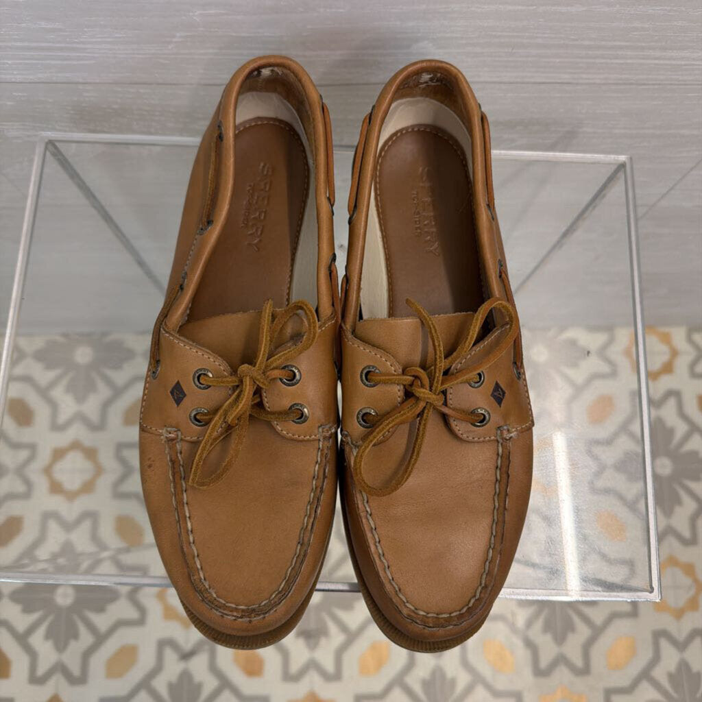 Sperry Brown Leather Authentic Original 2 Eye Boat Shoes 11