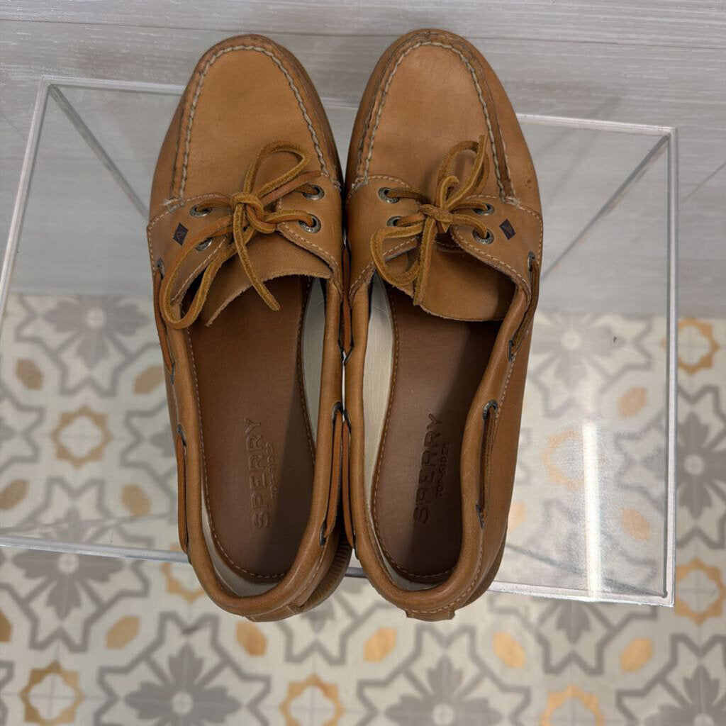 Sperry Brown Leather Authentic Original 2 Eye Boat Shoes 11