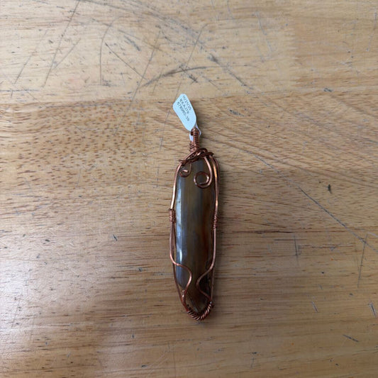 Copper/ Brown Large Stone Pendant