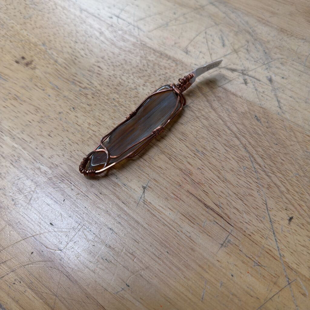 Copper/ Brown Large Stone Pendant