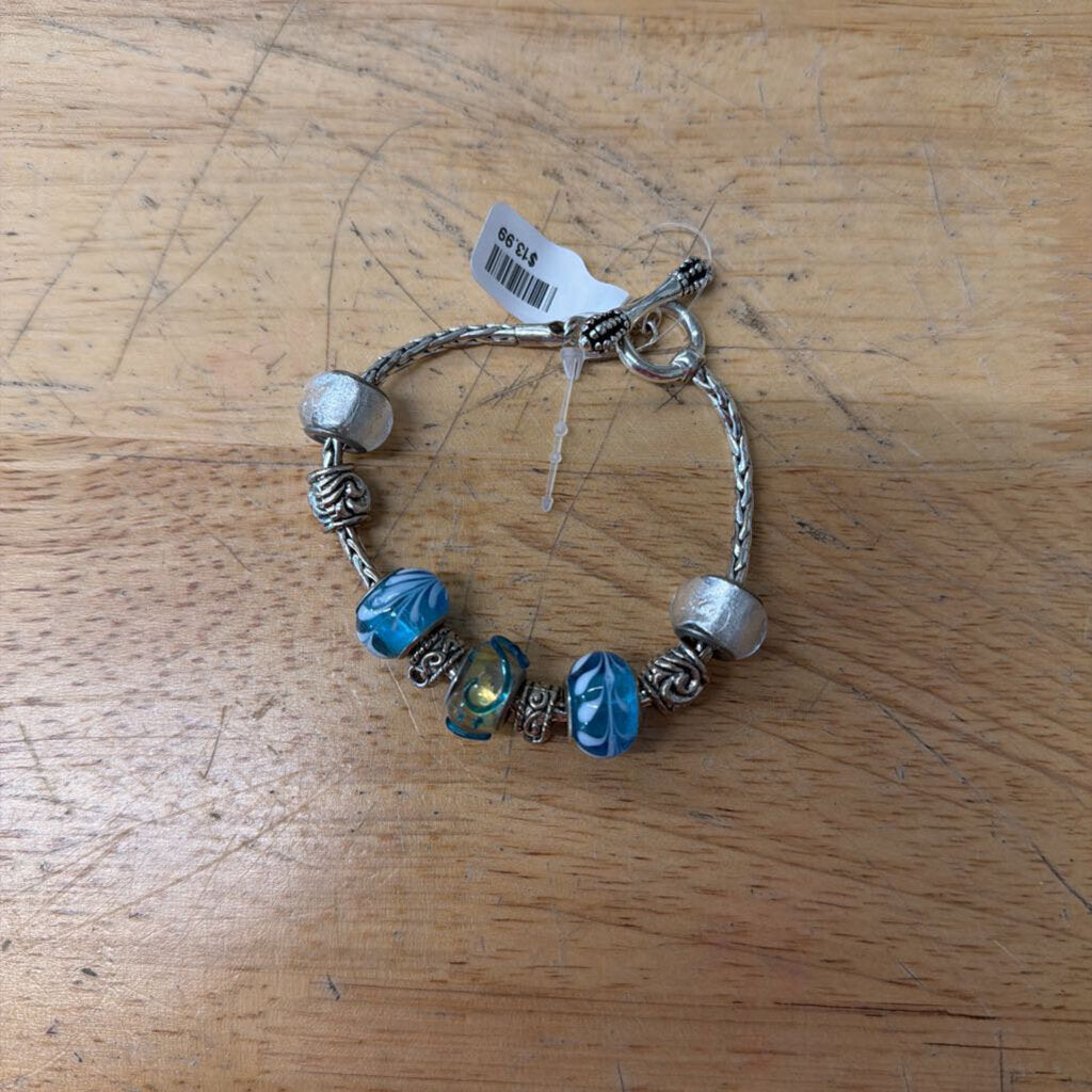 Silver/ Multi Charm Bracelet