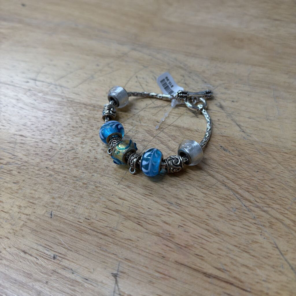 Silver/ Multi Charm Bracelet