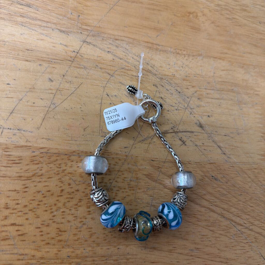 Silver/ Multi Charm Bracelet