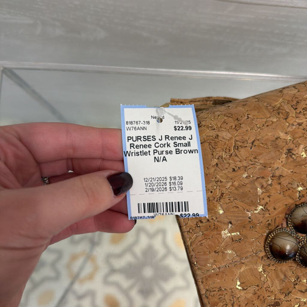 J Renee Cork Small Wristlet Purse