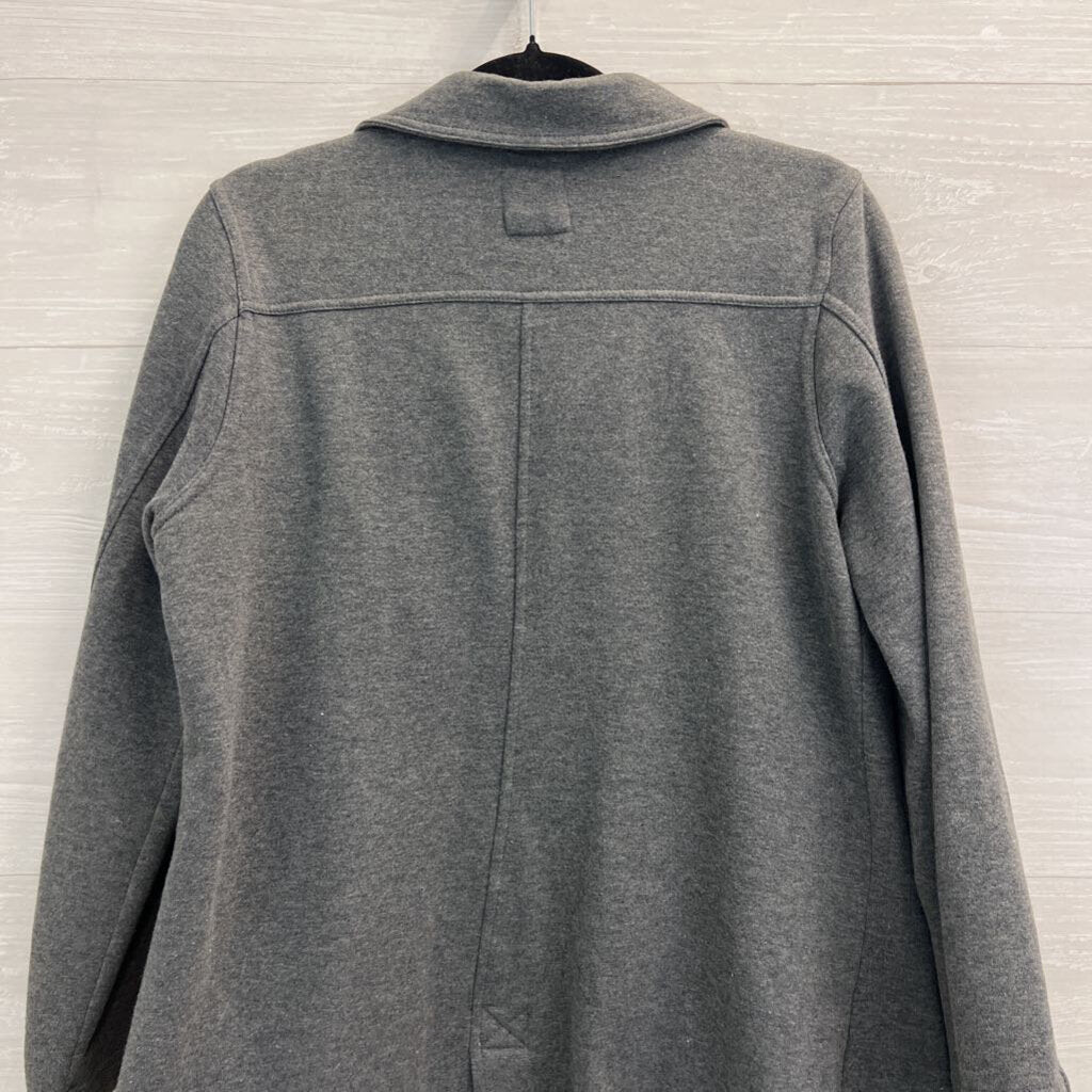 Three Hearts Grey Knit Button Front Lightweight Jacket Medium