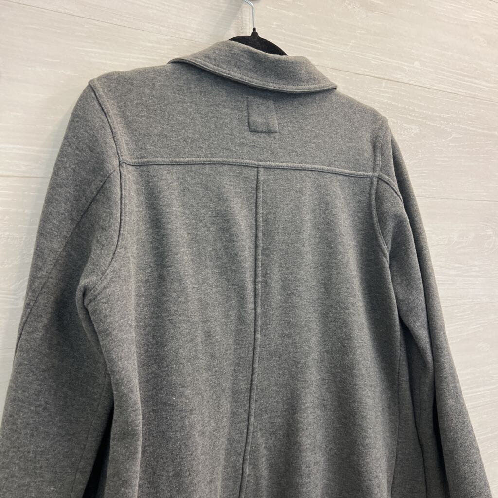 Three Hearts Grey Knit Button Front Lightweight Jacket Medium