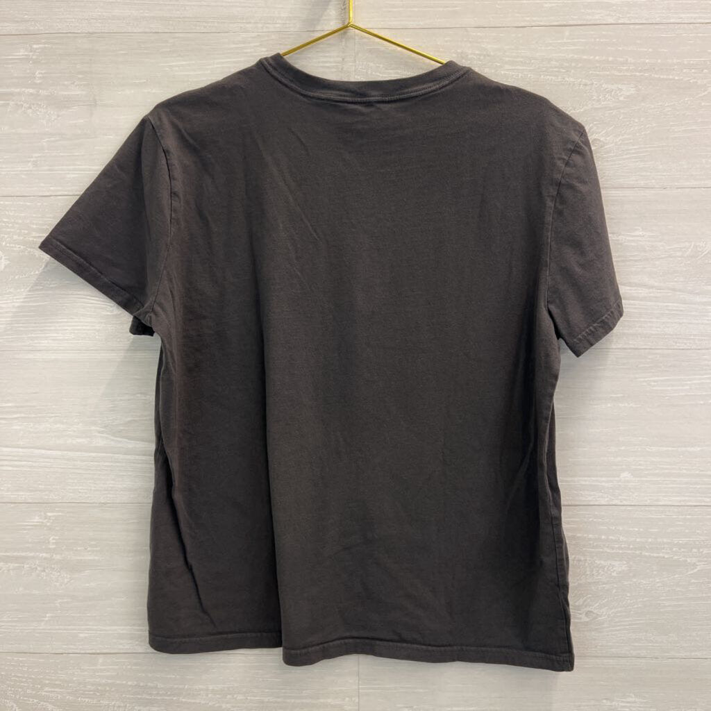 Wild Fox Grey/ Beige Wild and Free Short Sleeve Graphic Tee Large