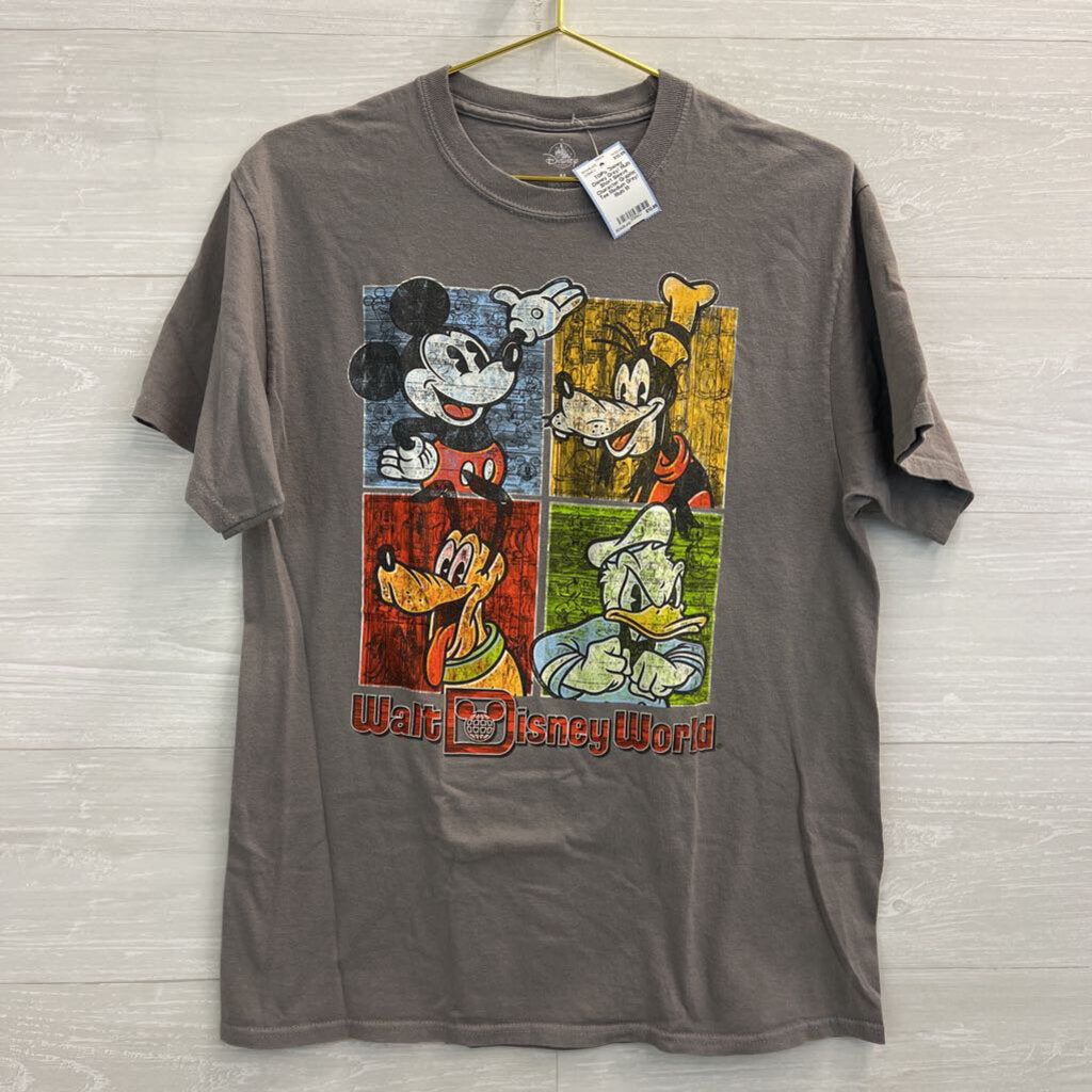 Disney Grey/ Multi Short Sleeve Character Graphic Tee Medium
