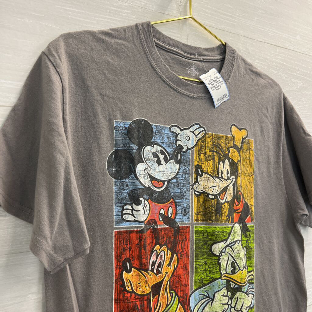 Disney Grey/ Multi Short Sleeve Character Graphic Tee Medium