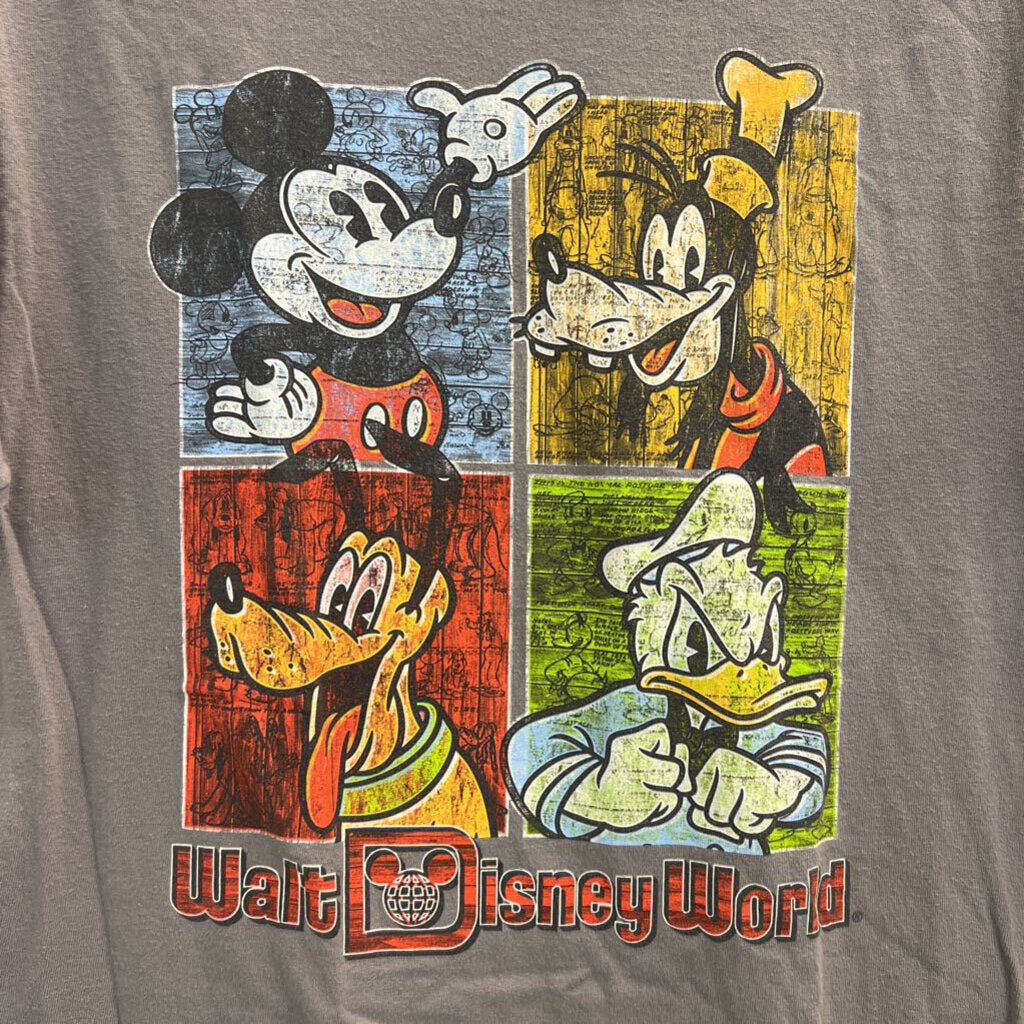 Disney Grey/ Multi Short Sleeve Character Graphic Tee Medium