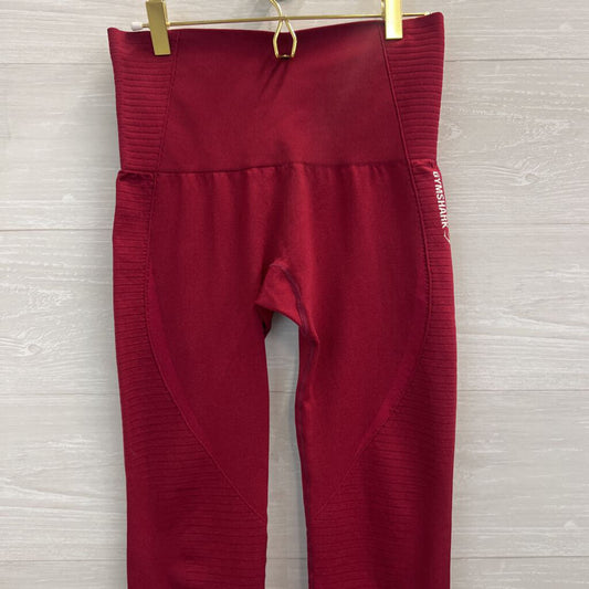 Gym Shark Red Laser Cut Detail Leggings Small