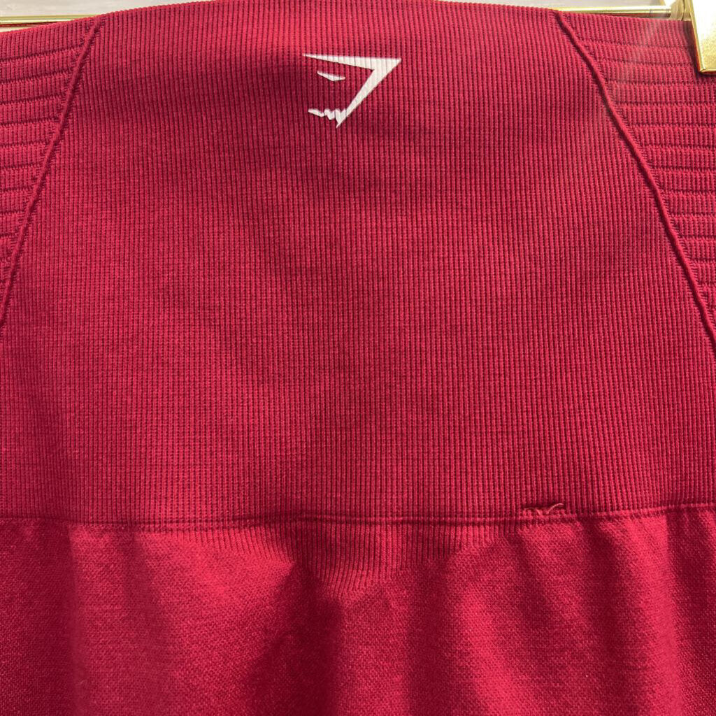 Gym Shark Red Laser Cut Detail Leggings Small