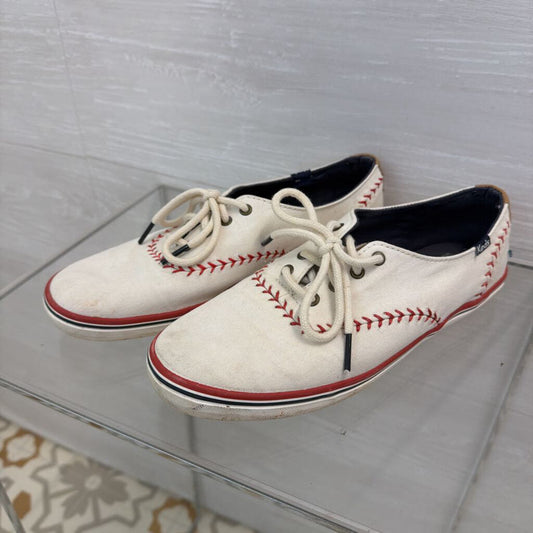 Keds White/ Red Champion Pennant Leather Baseball Stitching Sneakers 7