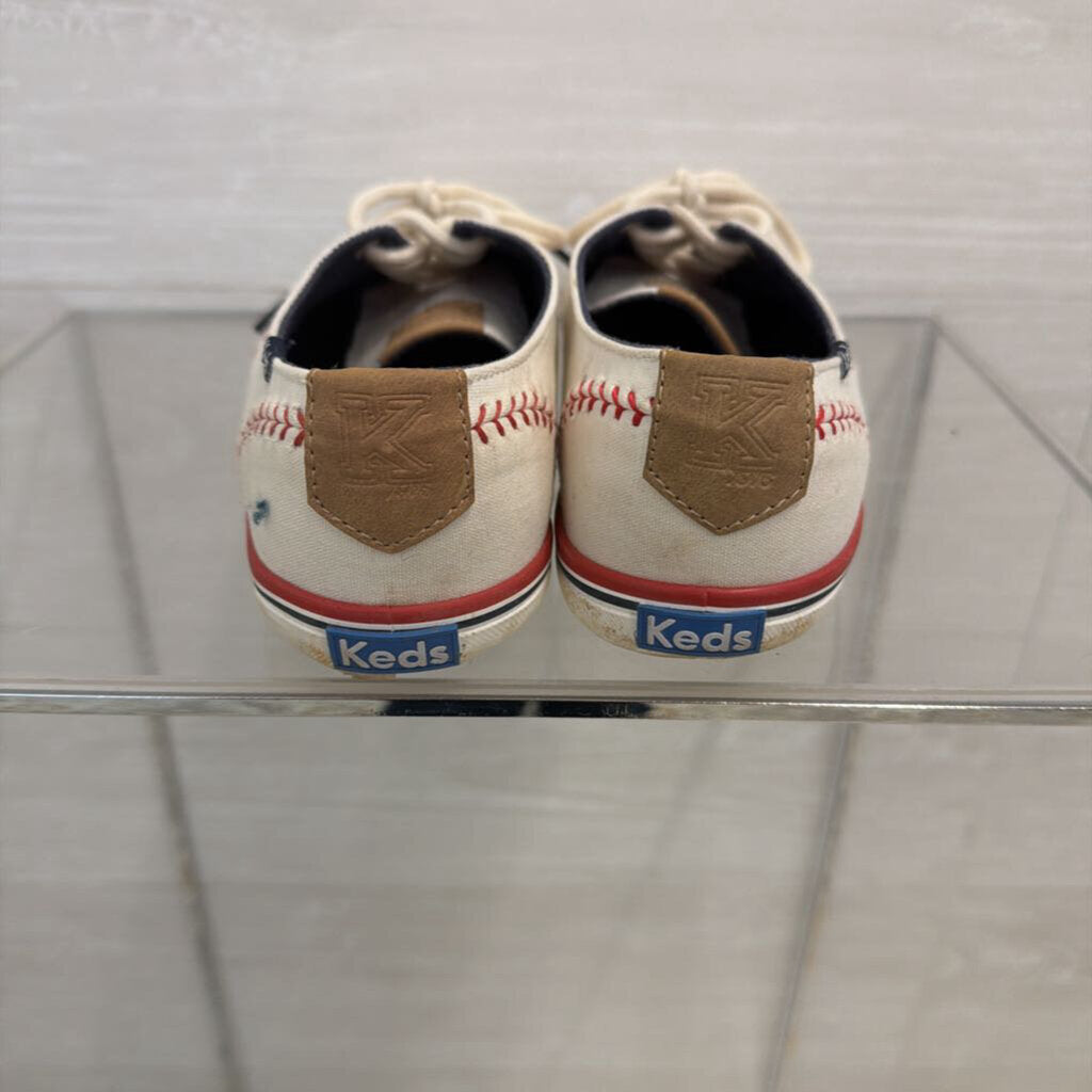 Keds White/ Red Champion Pennant Leather Baseball Stitching Sneakers 7