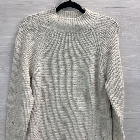Christopher and Banks Cream/ Multi Speckled Knit Mock Neck Sweater Large