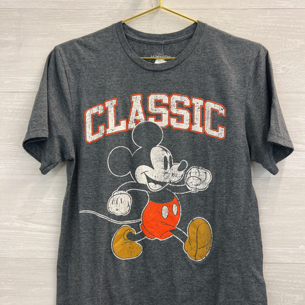Mickey Grey Short Sleeve Graphic Tee Small