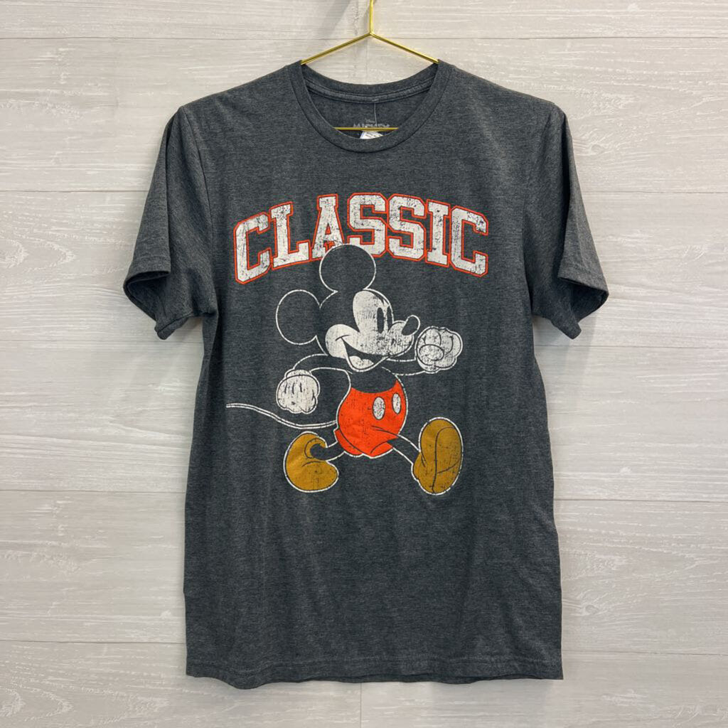 Mickey Grey Short Sleeve Graphic Tee Small