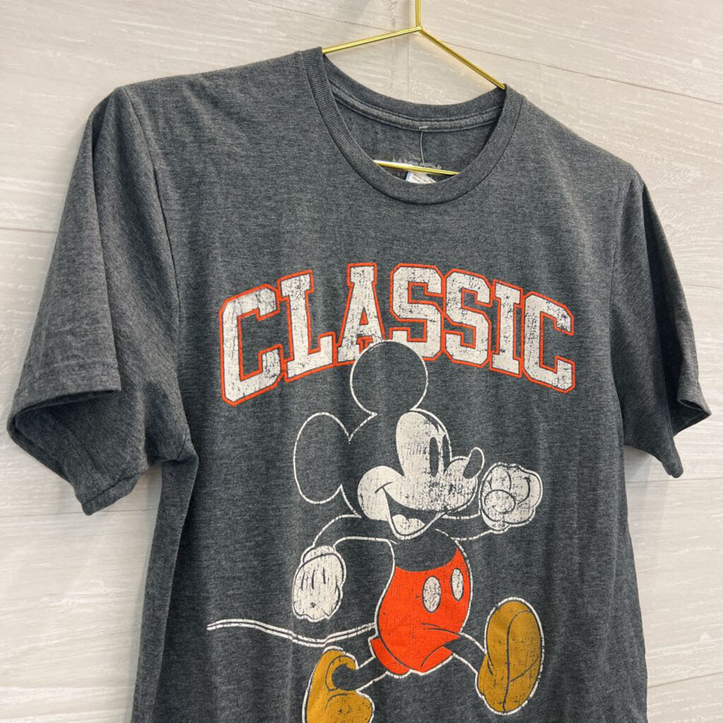 Mickey Grey Short Sleeve Graphic Tee Small