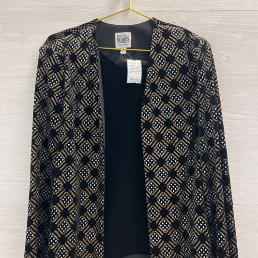 R and M Richards Black/ Gold/ Silver Shimmer Sparkle Jacket 10