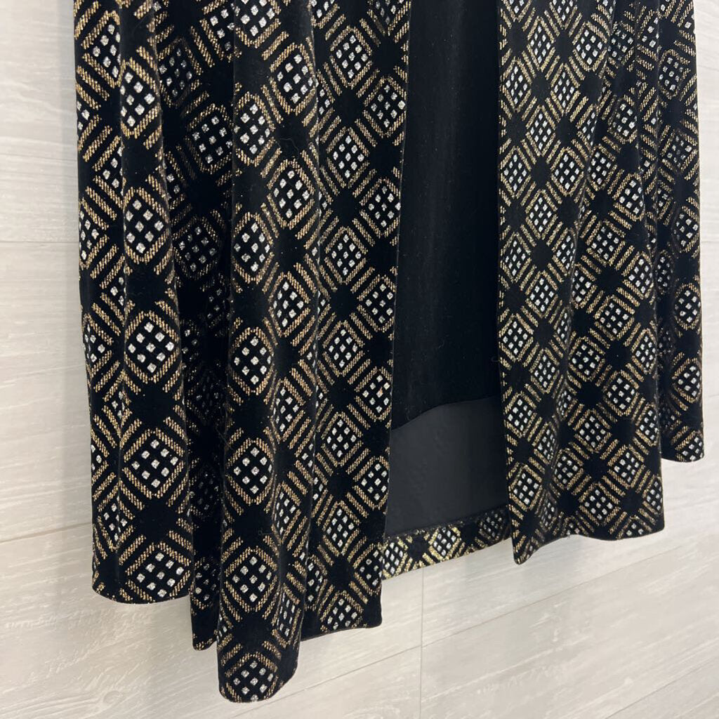 R and M Richards Black/ Gold/ Silver Shimmer Sparkle Jacket 10