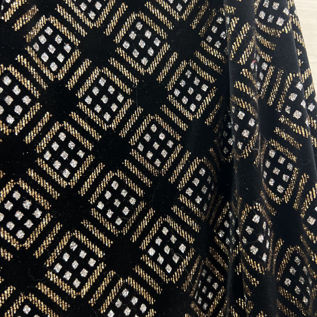 R and M Richards Black/ Gold/ Silver Shimmer Sparkle Jacket 10