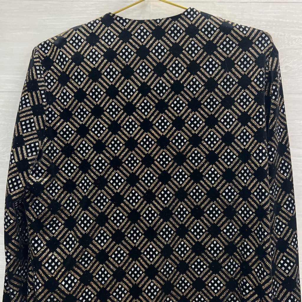 R and M Richards Black/ Gold/ Silver Shimmer Sparkle Jacket 10