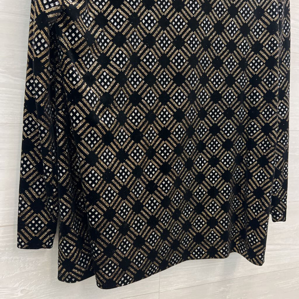 R and M Richards Black/ Gold/ Silver Shimmer Sparkle Jacket 10