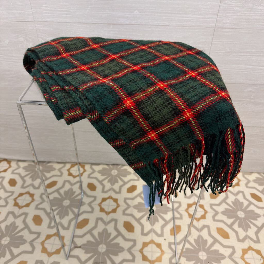 Green/ Red Plaid Scarf