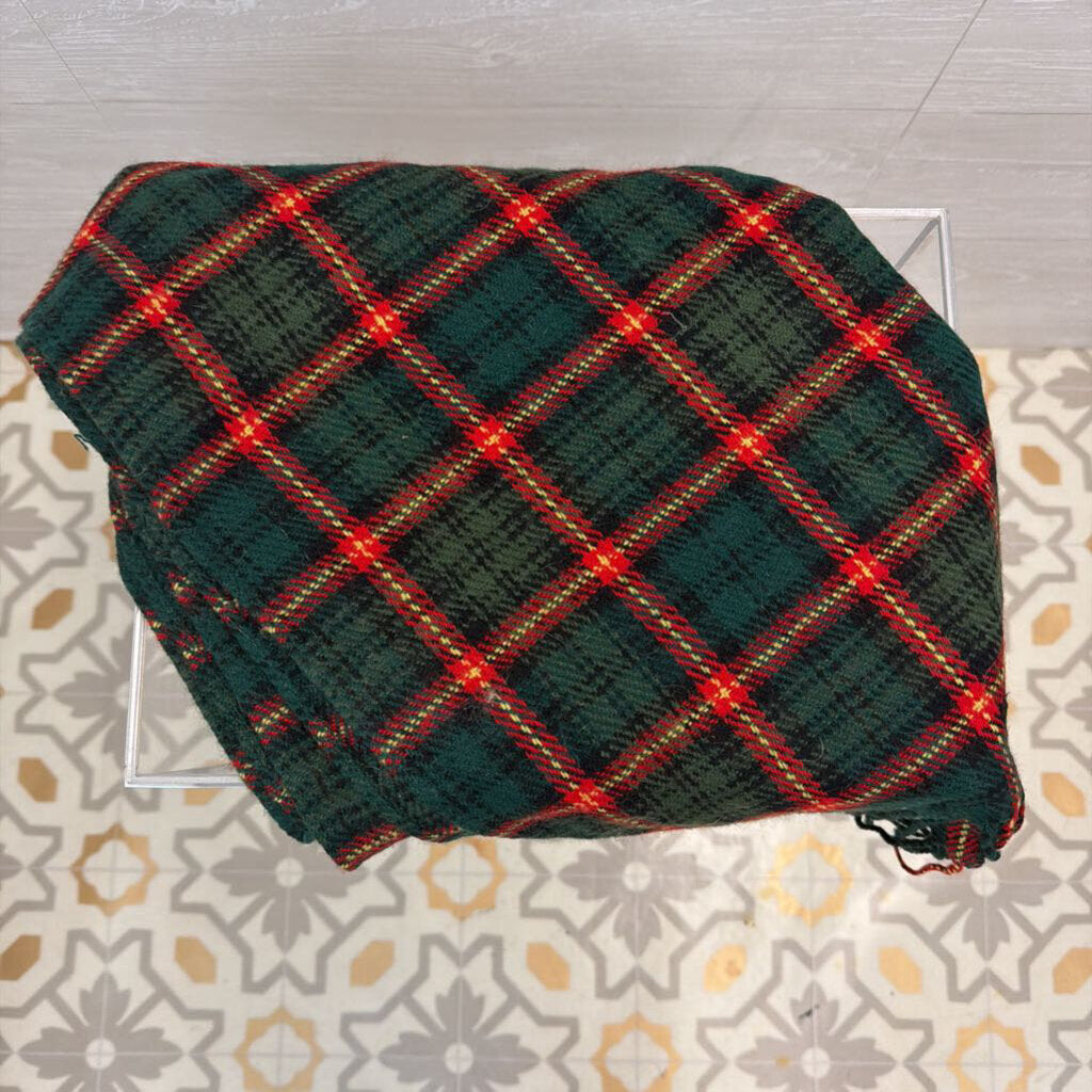 Green/ Red Plaid Scarf