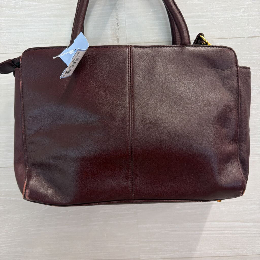 Vintage Etienne Aigner Burgundy Double Handle Small Satchel Purse