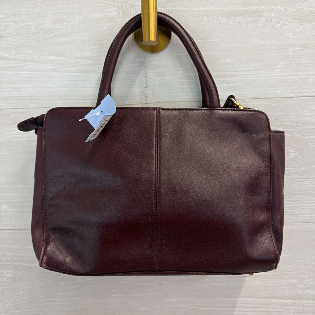 Vintage Etienne Aigner Burgundy Double Handle Small Satchel Purse